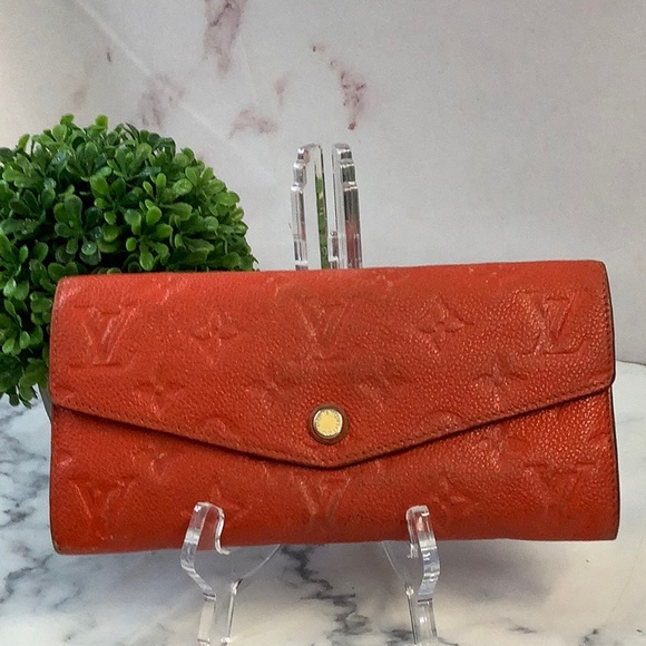 GUC Louis Vuitton Empreinte Orange Women's Wallet - Picture 1 of 11